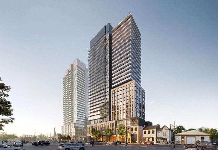 96 John Street North Condos Streetscape View of Tower Exteriors