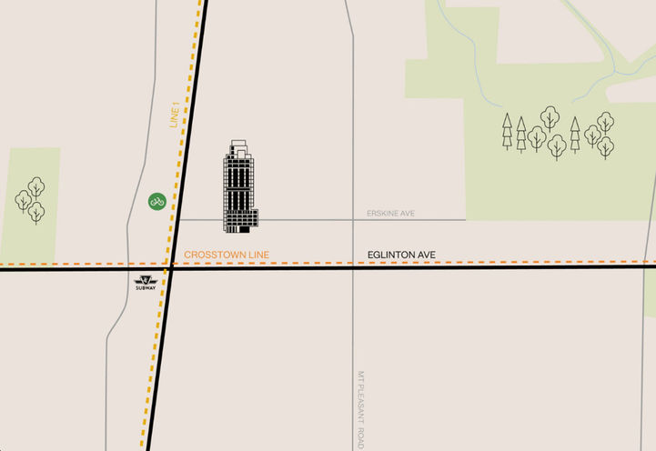 AKRA Condos Map View of Project Location