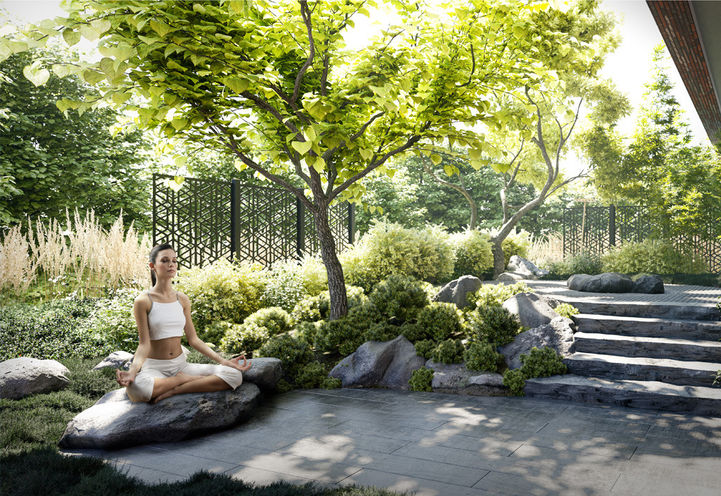 AKRA Condos Zen Garden