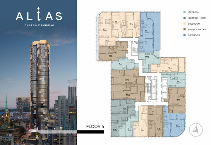 ALiAS Condos Floor 4 Typical Keyplate