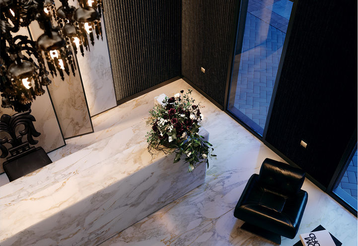 ALiAS Condos Looking Down Upon Grand Lobby Interiors