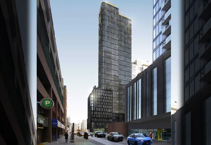 ALiAS Condos- Looking East to  Building Exterior View