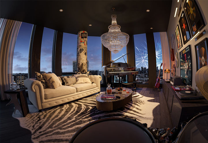 ALiAS Condos Suite Interiors - Living Space