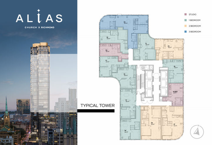 ALiAS Condos Typical Tower Floor Keyplate