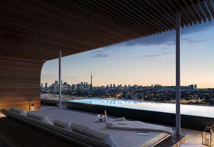 City Views from Anx Condos Terrace Rooftop Indoor Pool