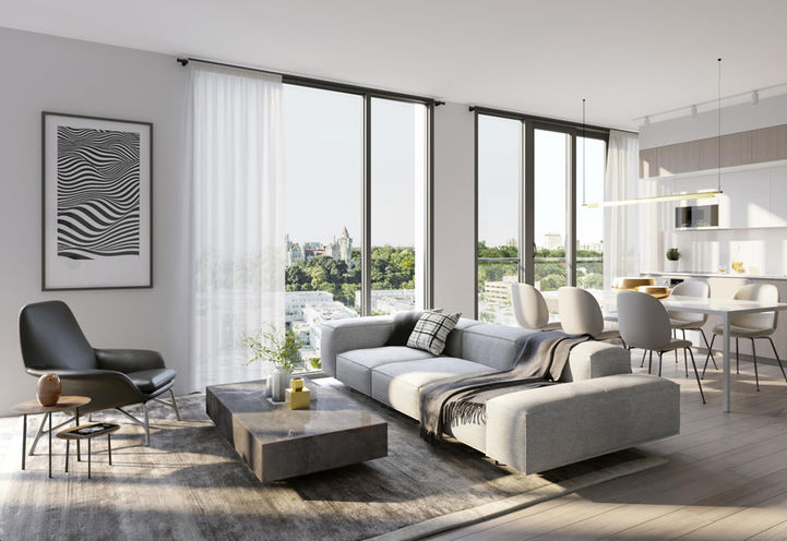 Living and Dining Room Suite Interior at Anx Condos
