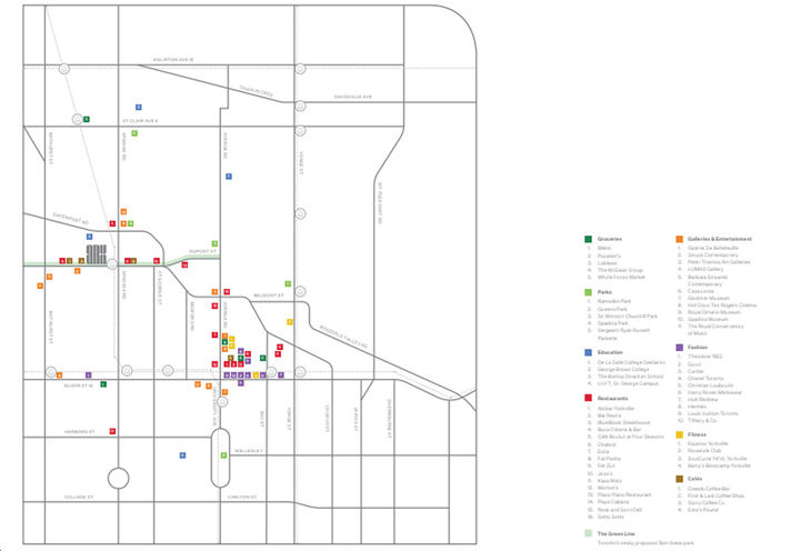 Map of Nearby Neighbourhood Lifestyle Amenities