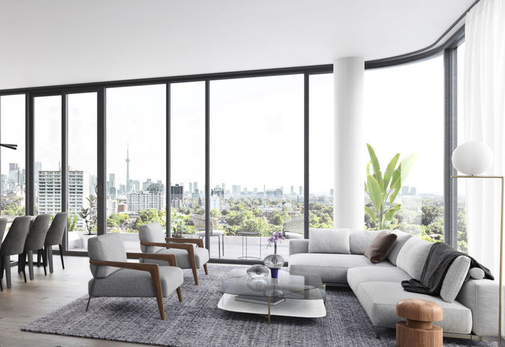 Penthouse Living Room Suite Interior at Anx Condos