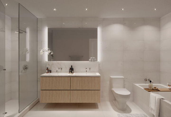 Spa-Inspired Bathroom Ensuite Features and Finishes at Anx Condos