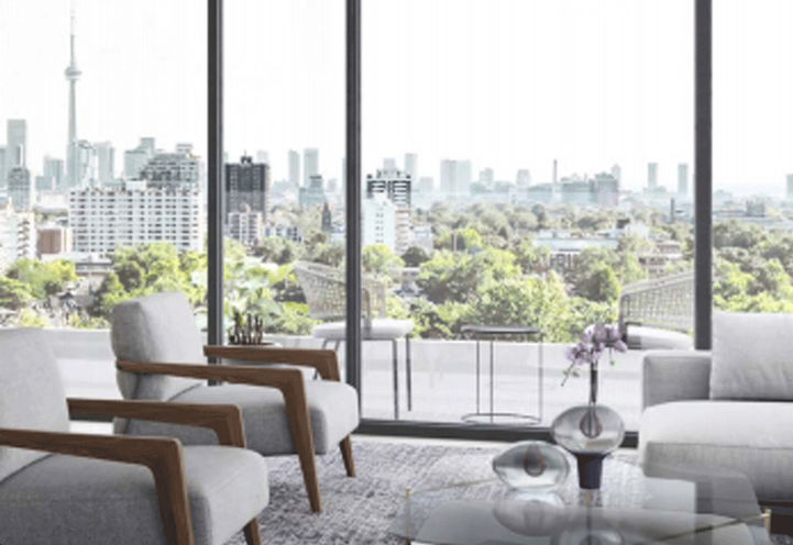 View of CN Tower and City Skyline From ANX Living Space