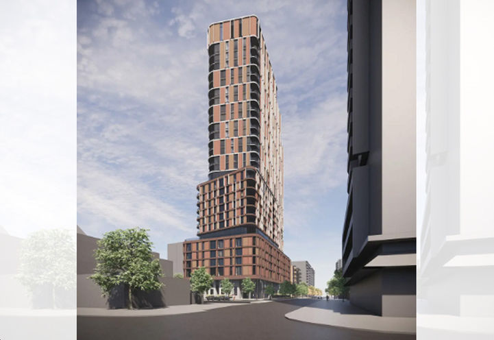 Alfie Condos Side Exterior Profile of Building