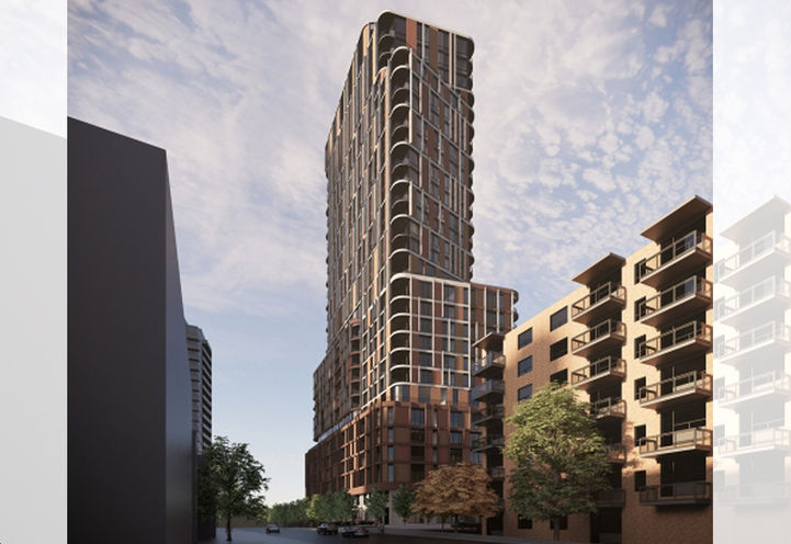 Alfie Condos Streetscape View of Tower Exteriors