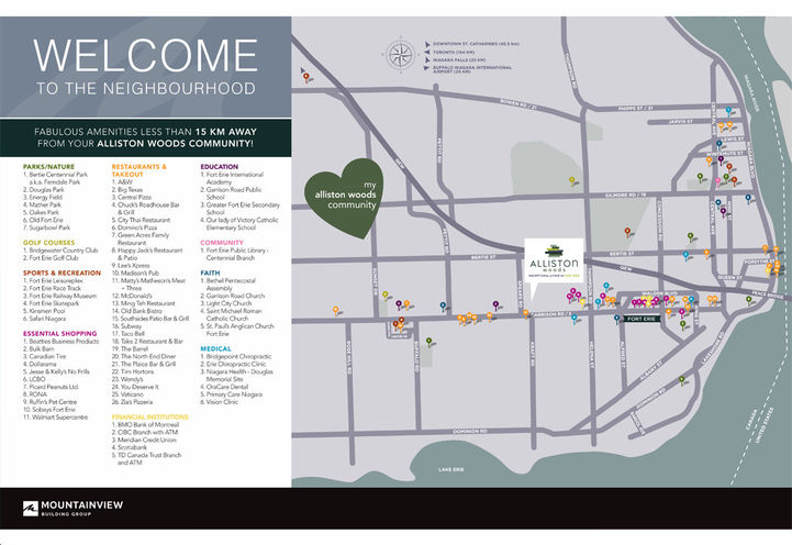 Alliston Woods Map of Surrounding Amenities