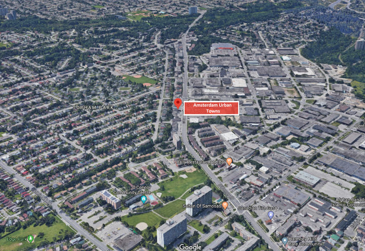 3D Map of Amsterdam Urban Towns Located at 1455 O'Connor Drive