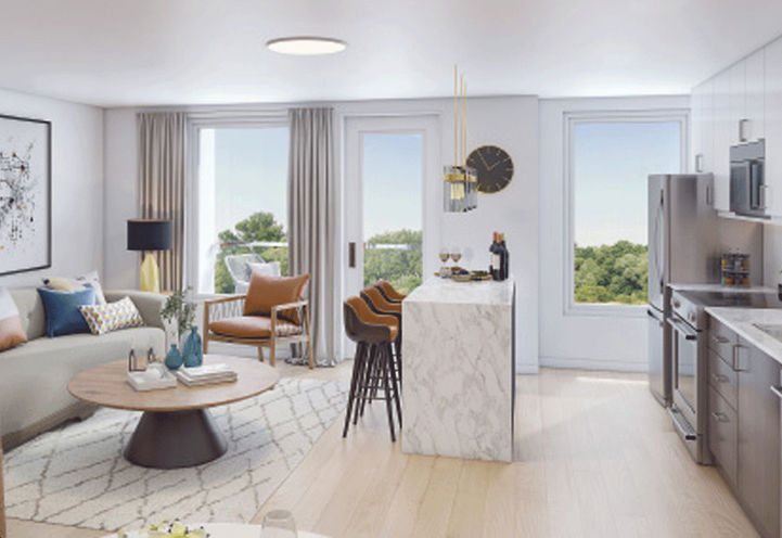 Amsterdam Urban Towns Suite Interior Open Living Space and Kitchen