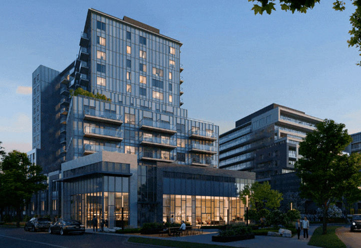 Anthem at The Metalworks Condos Night Outdoor View