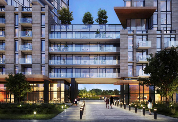 Arcadia District Condos Enclosed Building Bridge - Former Design