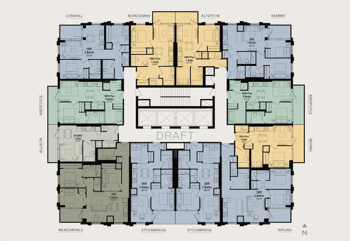 Arcadia District Condos Typical Tower Floor Keyplate