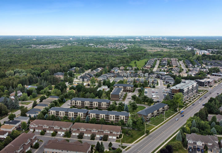 Argyle Village Homes Aerial View of Towns and Condo Building