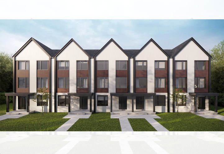 Aria Towns Front Exterior View of Units