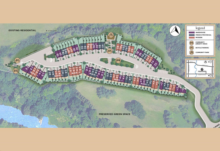 Artisan Towns Aerial View of Site Plan