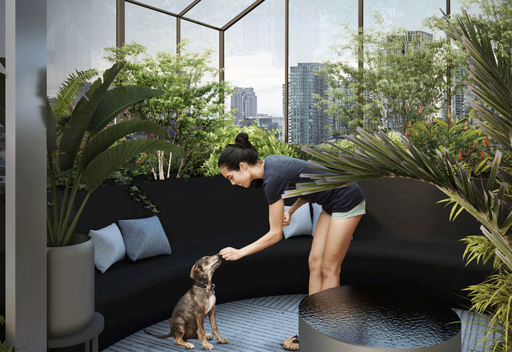 Interior View of Penthouse Greenhouse at BIG King Toronto Condos