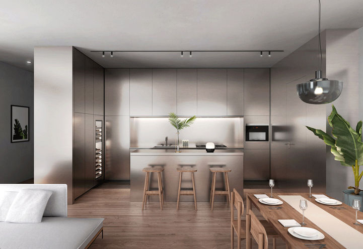 Nordic Inspired South Penthouse Interiors at BIG King Toronto Condos