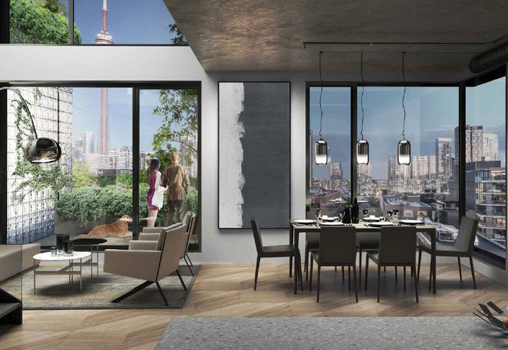 View Inside the Suite Interior looking outside the Terrace