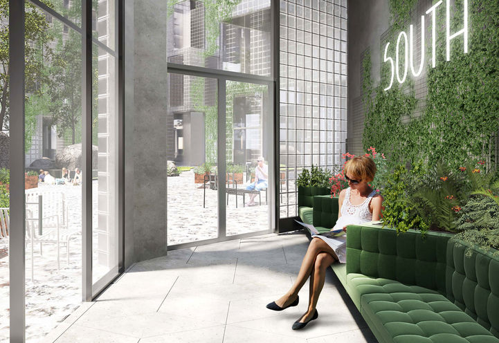 View inside the South Welcoming Lobby