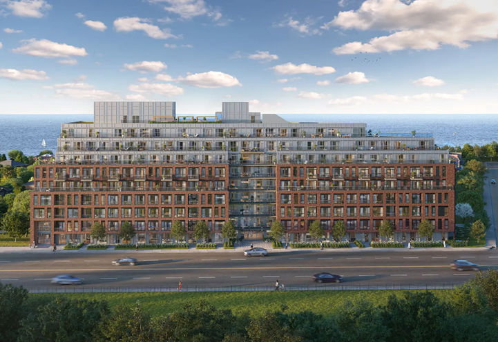 Birchaus Residences Exterior View of Building - Lake View Background