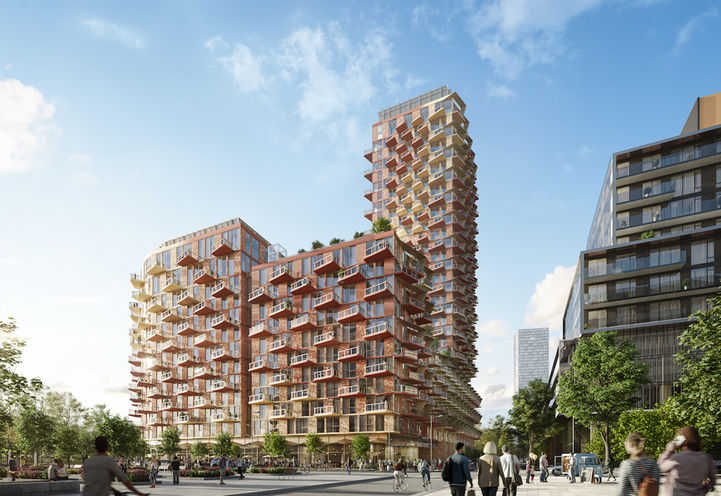 Block 13 Condos Exterior Street Level View of Project