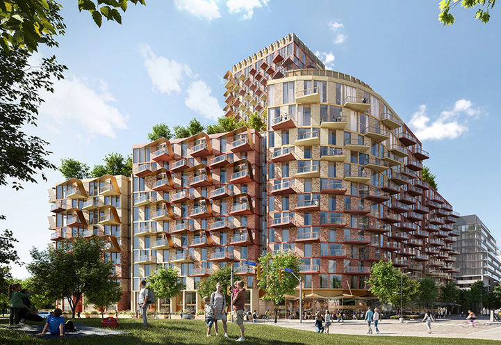 Block 13 Condos Exterior View From Corner of Front and Bayview