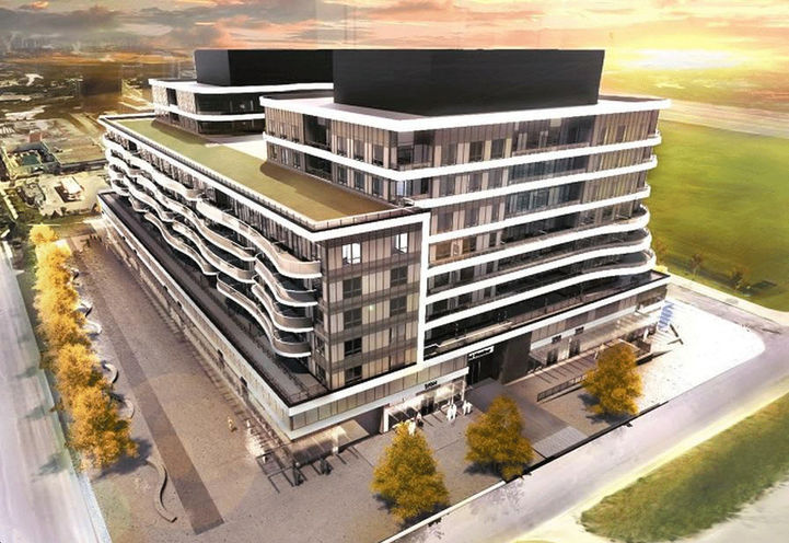 Bird's Eye View Looking East to Block 7 Condos