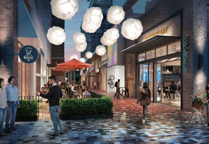 Pedestrian Mews at Bloor & Dufferin Condos