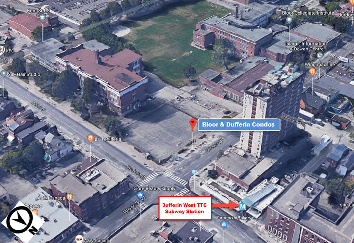 Upcoming Location of the Bloor and Dufferin Condos