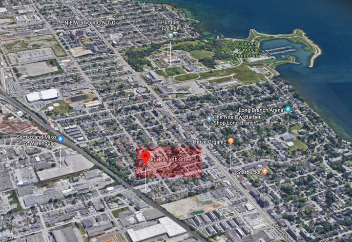 Boutique Towns on Lakeshore Aerial Map View of Future Location