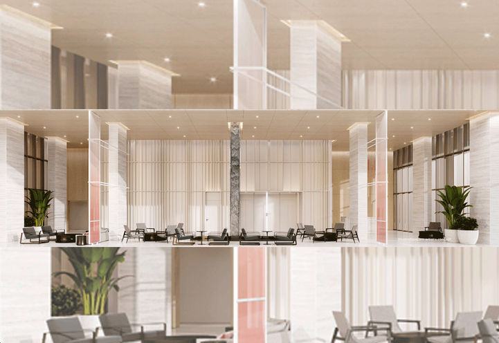 Bridge House at Brightwater Condos Lobby Interior View