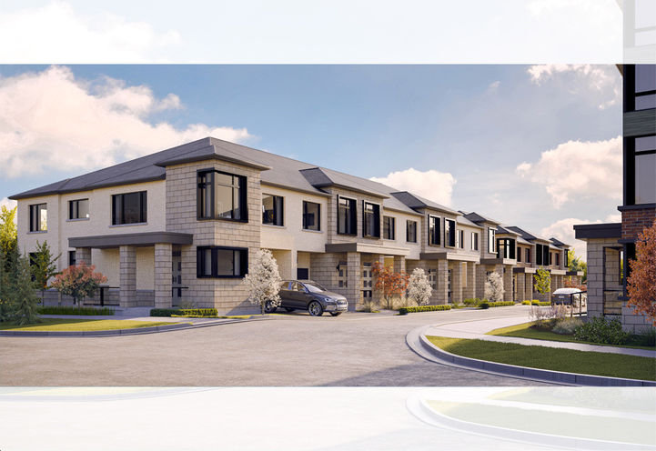 Brooklin Towns - Exterior View of Traditional Townhomes