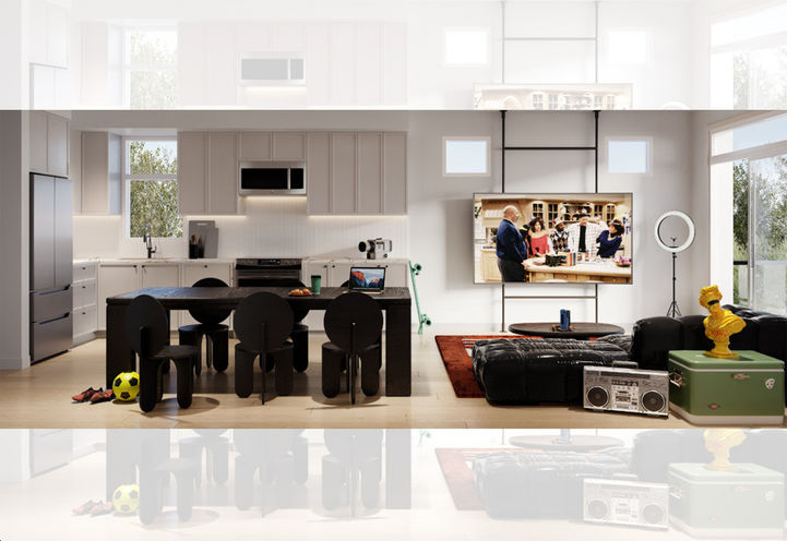 Brooklin Towns Unit Interiors - Open Concept Living Space