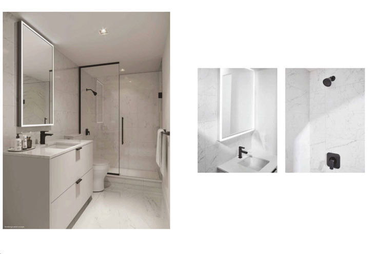 Burke Condos, Bathroom Suite Features and Finishes