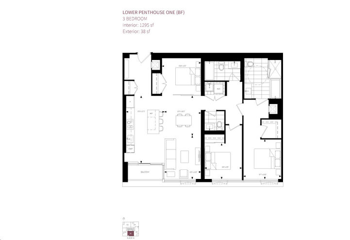 Burke Condos, Lower Penthouse Barrier Free Three Bedroom Sample