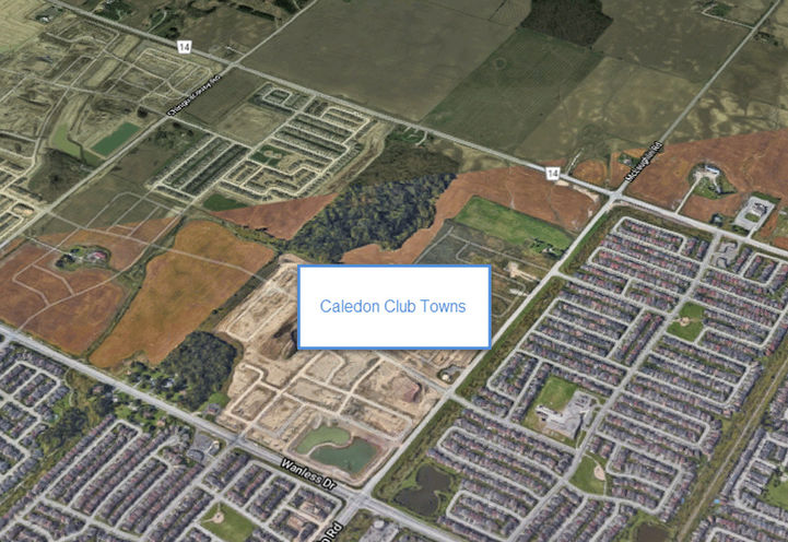 Caledon Club Towns  Aerial Map Location