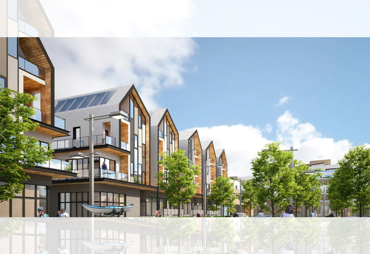 Caledon Station Close Up View of Townhomes