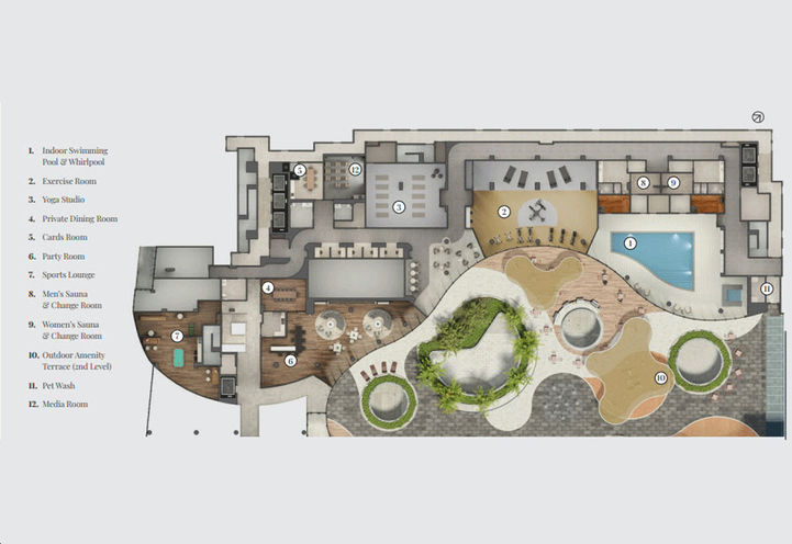 Canopy Towers, Outdoor Amenity Terrace 2nd level