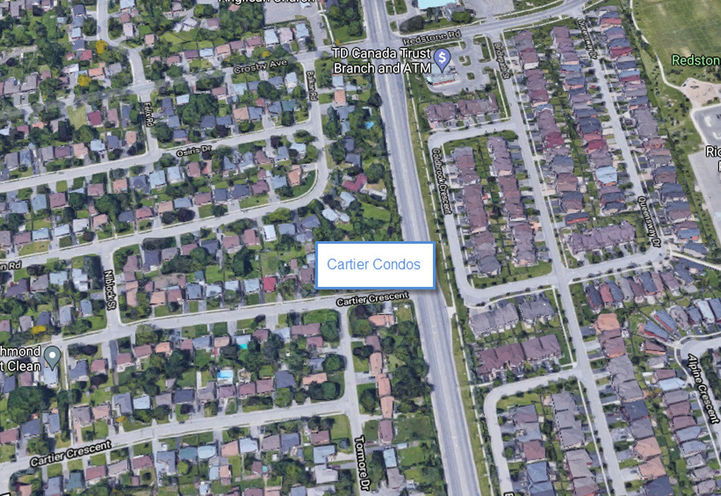 Cartier Condos Satellite View of Project Location