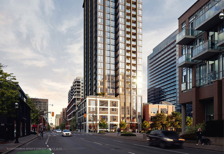 Celeste Condos Close Up View of Lower Level Exteriors