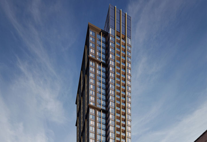 Celeste Condos Close Up View of Upper Level Exteriors