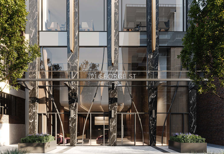 Celeste Condos Exterior View of Lobby Entrance