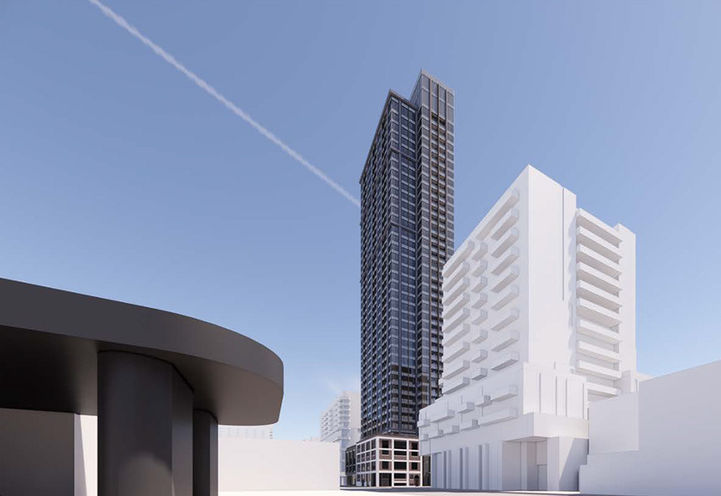 Celeste Condos Exterior View of Original Tower Design