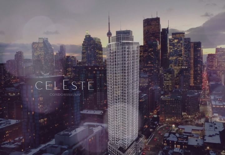 Celeste Condos Skyline View of Building Outline